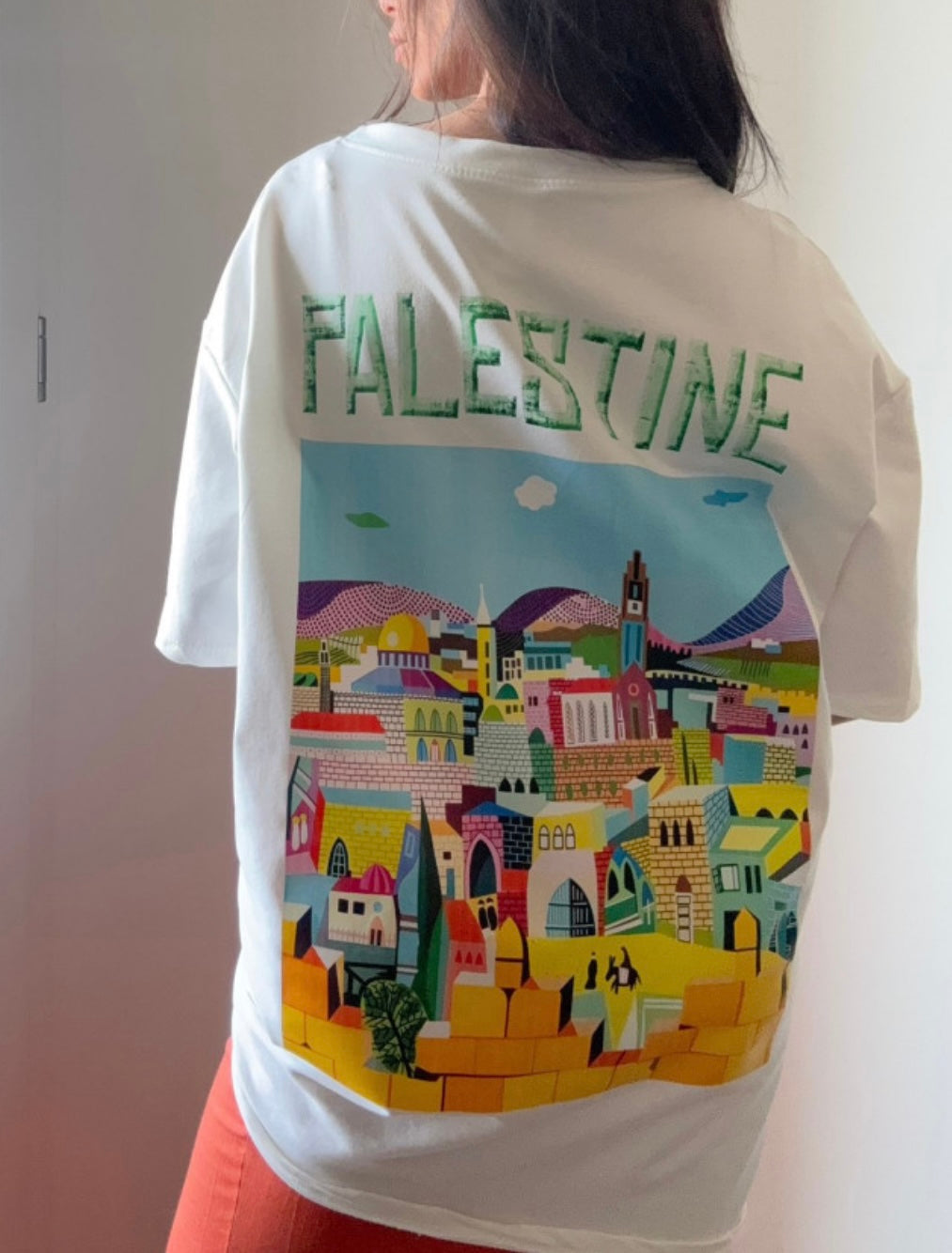 T-SHIRT PALESTINE BLANC