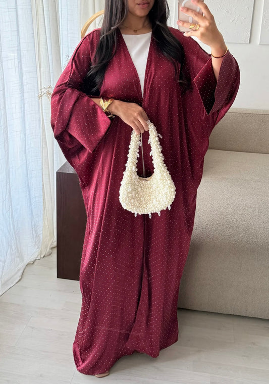 Kimono strass bordeaux