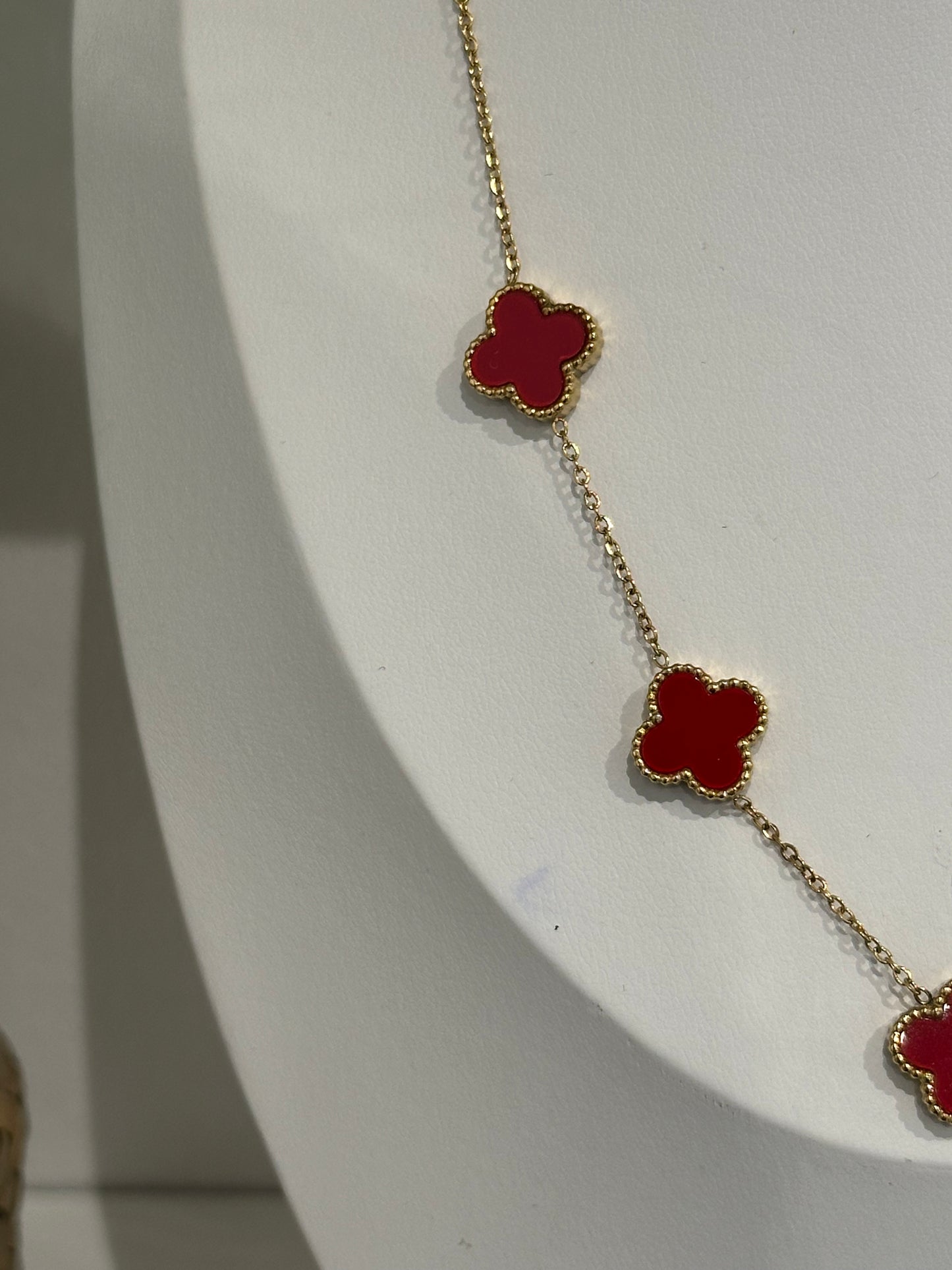 Collier Vanille Bordeaux doré