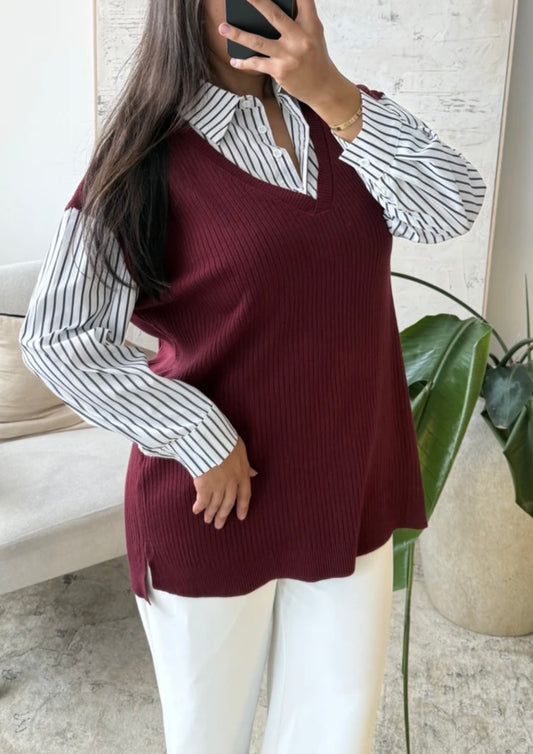 Tunique Samia Bordeaux