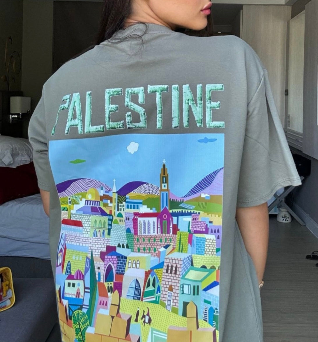 T-SHIRT PALESTINE 🇵🇸 KAKI