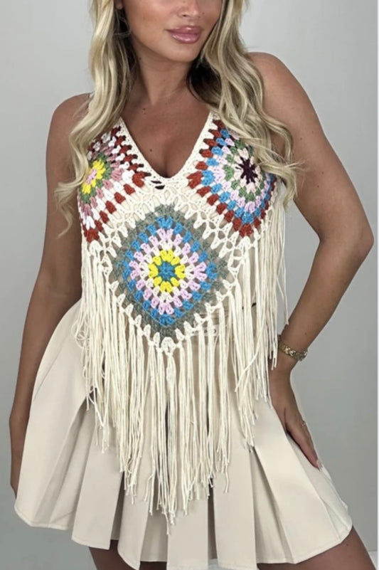 Haut de plage en crochet