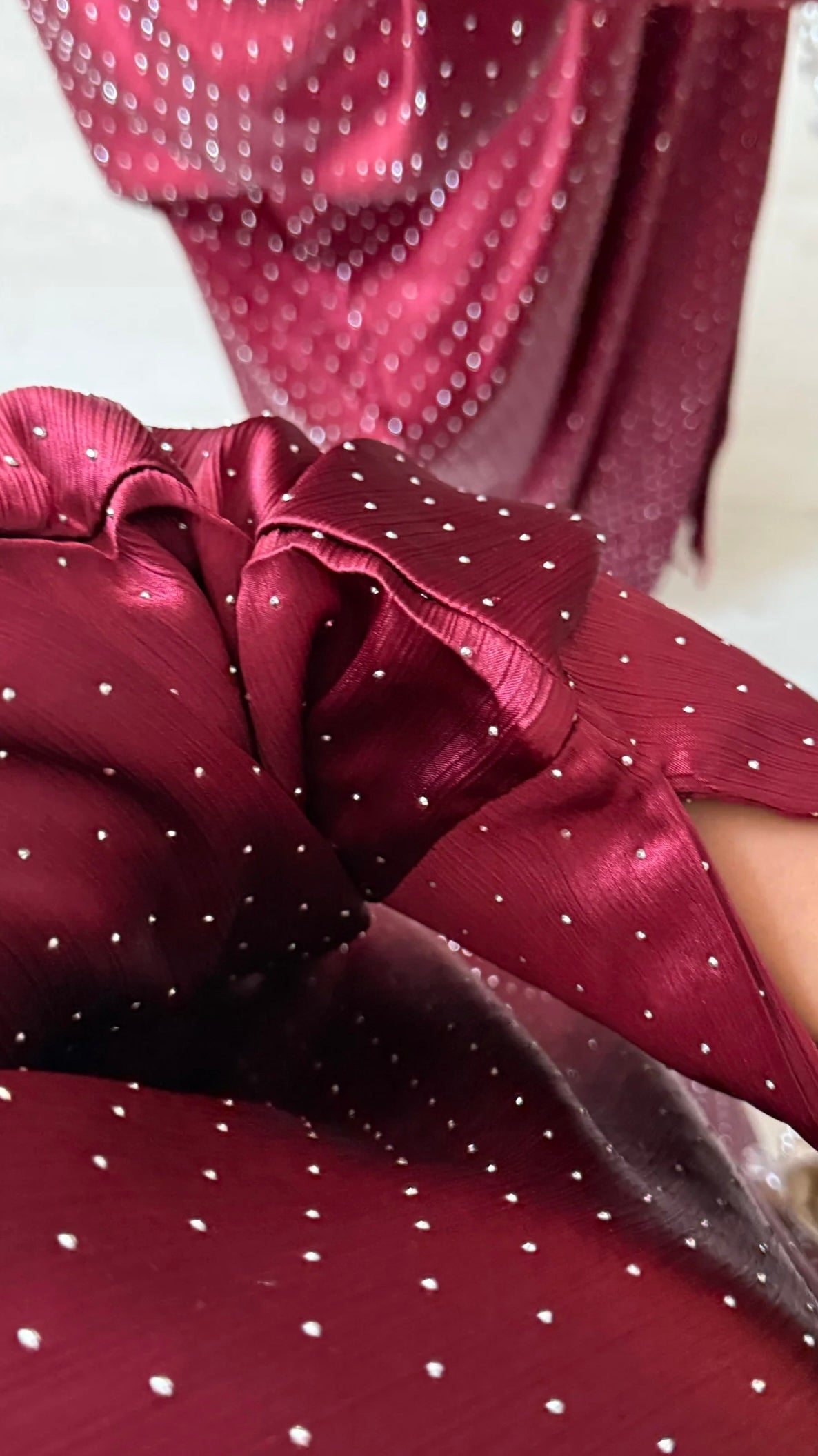 Kimono strass bordeaux