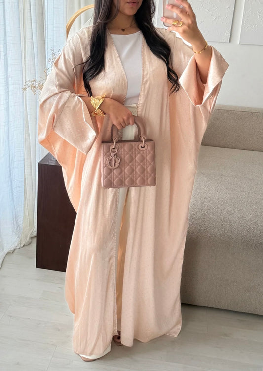 Kimono strass beige