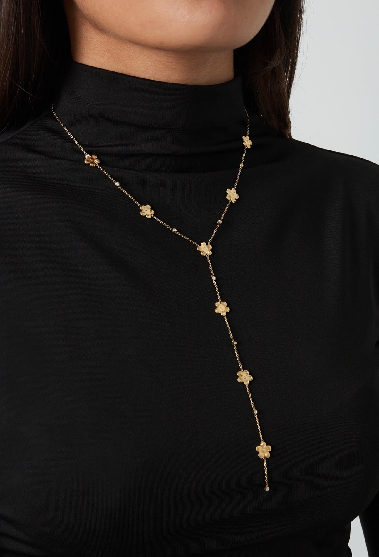 Collier Y doré